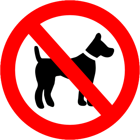 verboten für den Hund